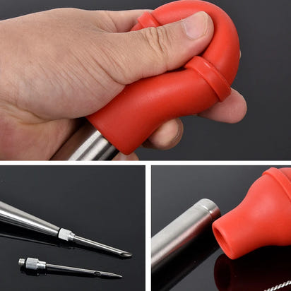Stainless Steel Turkey Baster Cooking Turkey Chicken Oil Dropper BBQ Food Flavour Baster Syringe Tube Pump Pipe Kitchen Tools