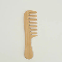 7pcs Multiple Types Natural Bamboo & Wood Handmade Combs Collection, Wide & Fine Teeth