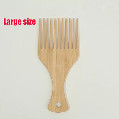 7pcs Multiple Types Natural Bamboo & Wood Handmade Combs Collection, Wide & Fine Teeth