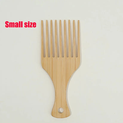 7pcs Multiple Types Natural Bamboo & Wood Handmade Combs Collection, Wide & Fine Teeth