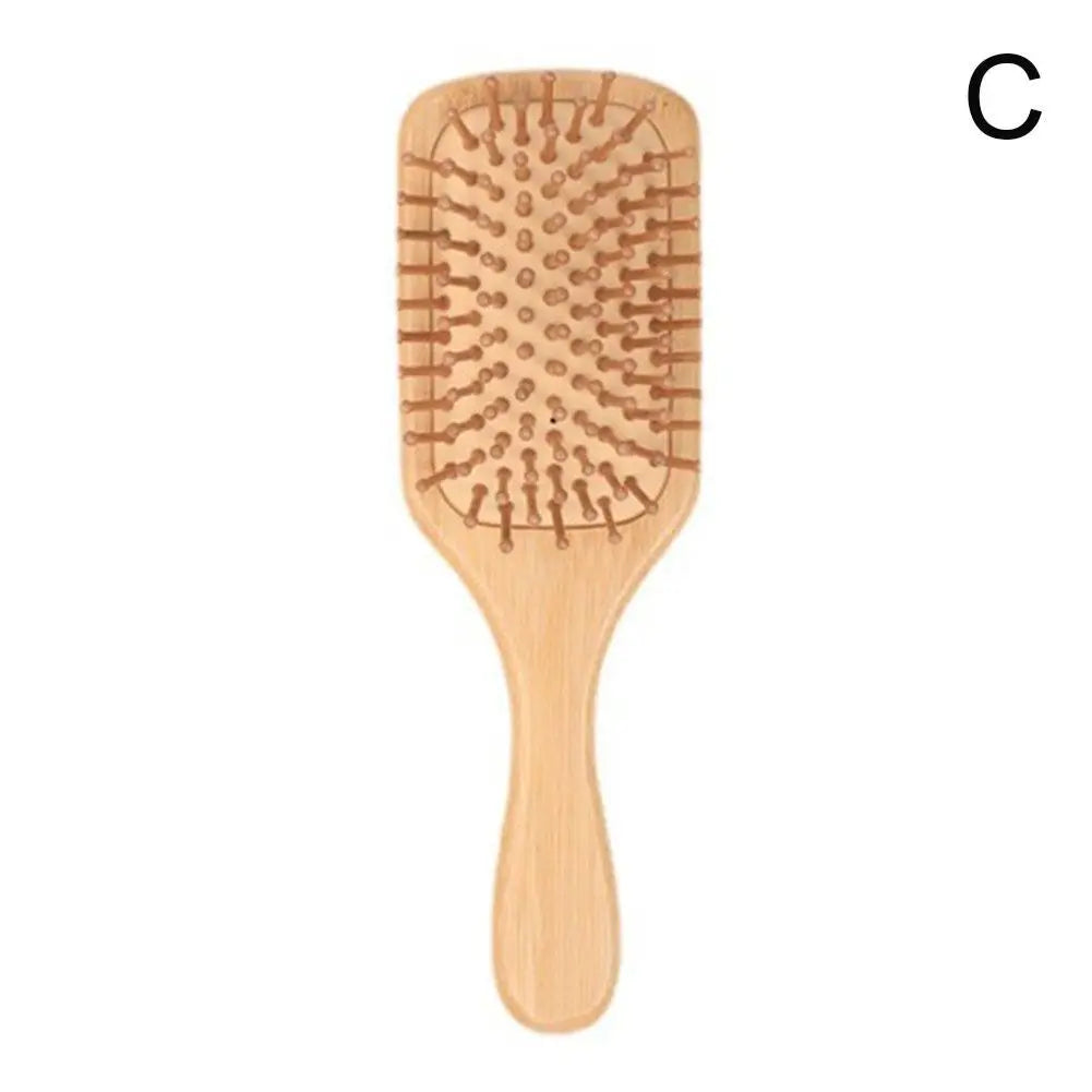 Bamboo Hair Brush, Paddle Detangling Hair Brush Wide-tooth And Tail Comb For Thick/Thin/Curly/Dry Hair