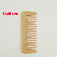 7pcs Multiple Types Natural Bamboo & Wood Handmade Combs Collection, Wide & Fine Teeth